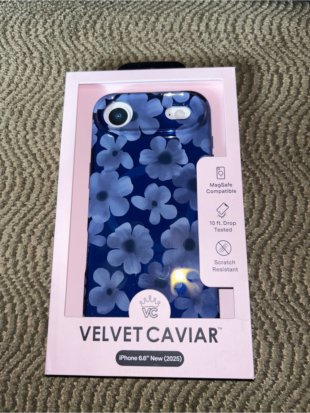 New in Box Velvet Caviar Blue Floral MagSafe Compatible iPhone Case